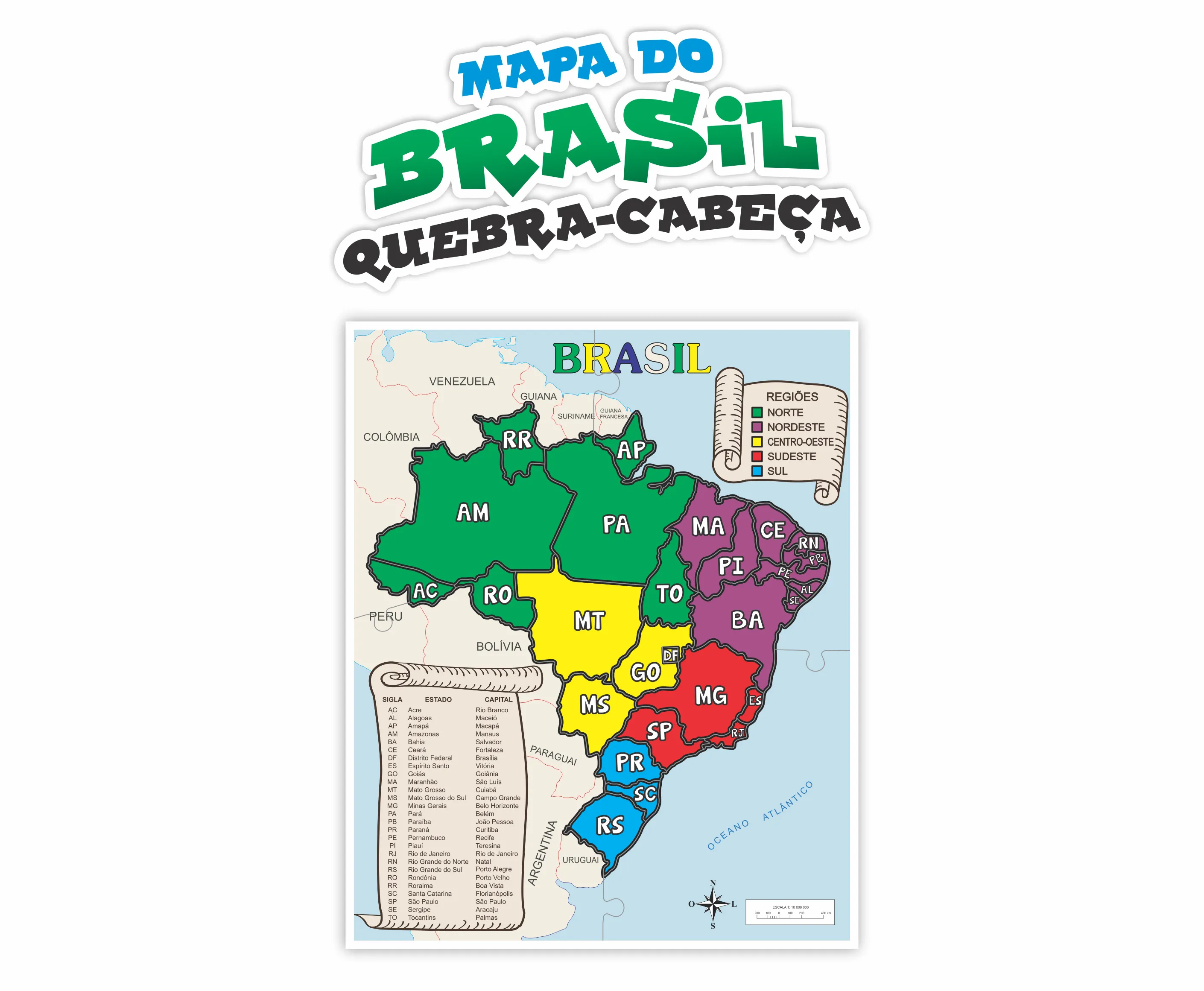 Mapa do Brasil - Quebra-Cabeça