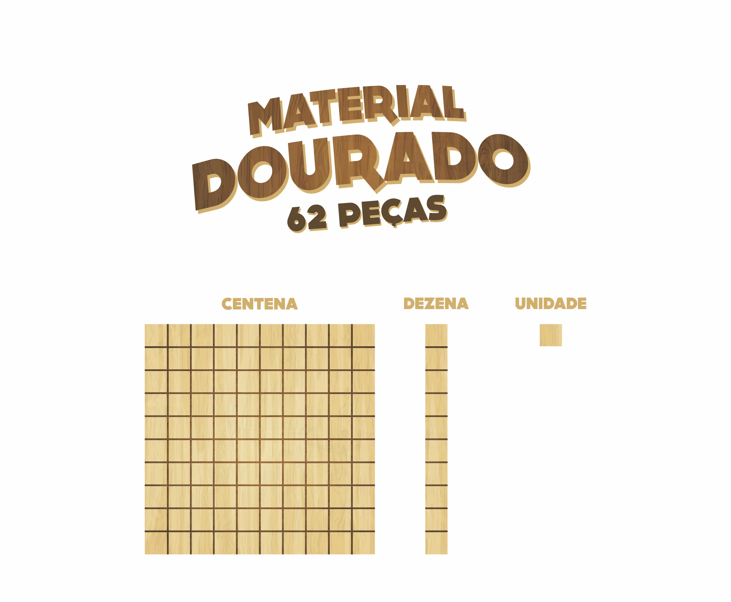 Material Dourado 62 Peças