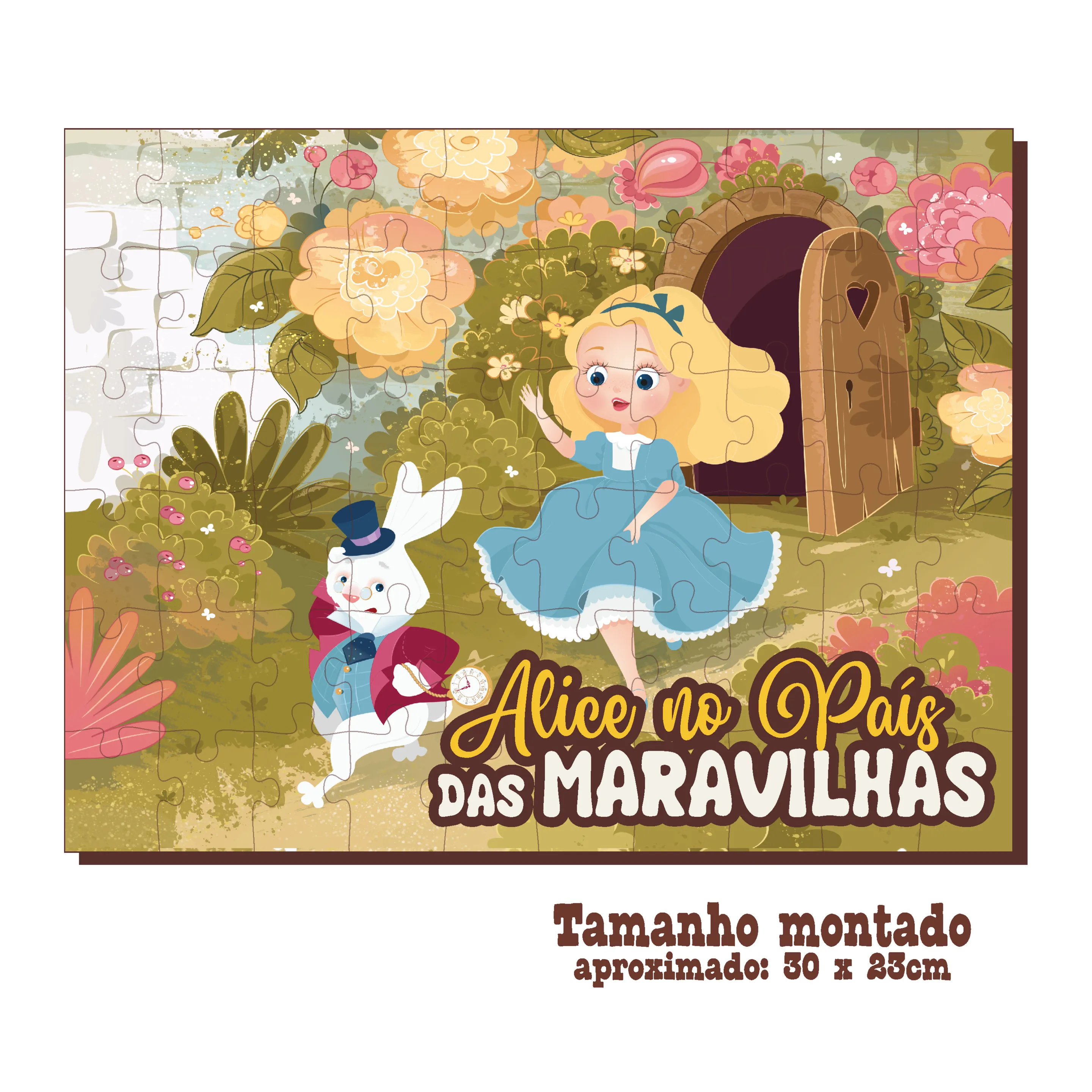 Quebra-Cabeça 60 Peças - Alice no País das Maravilhas