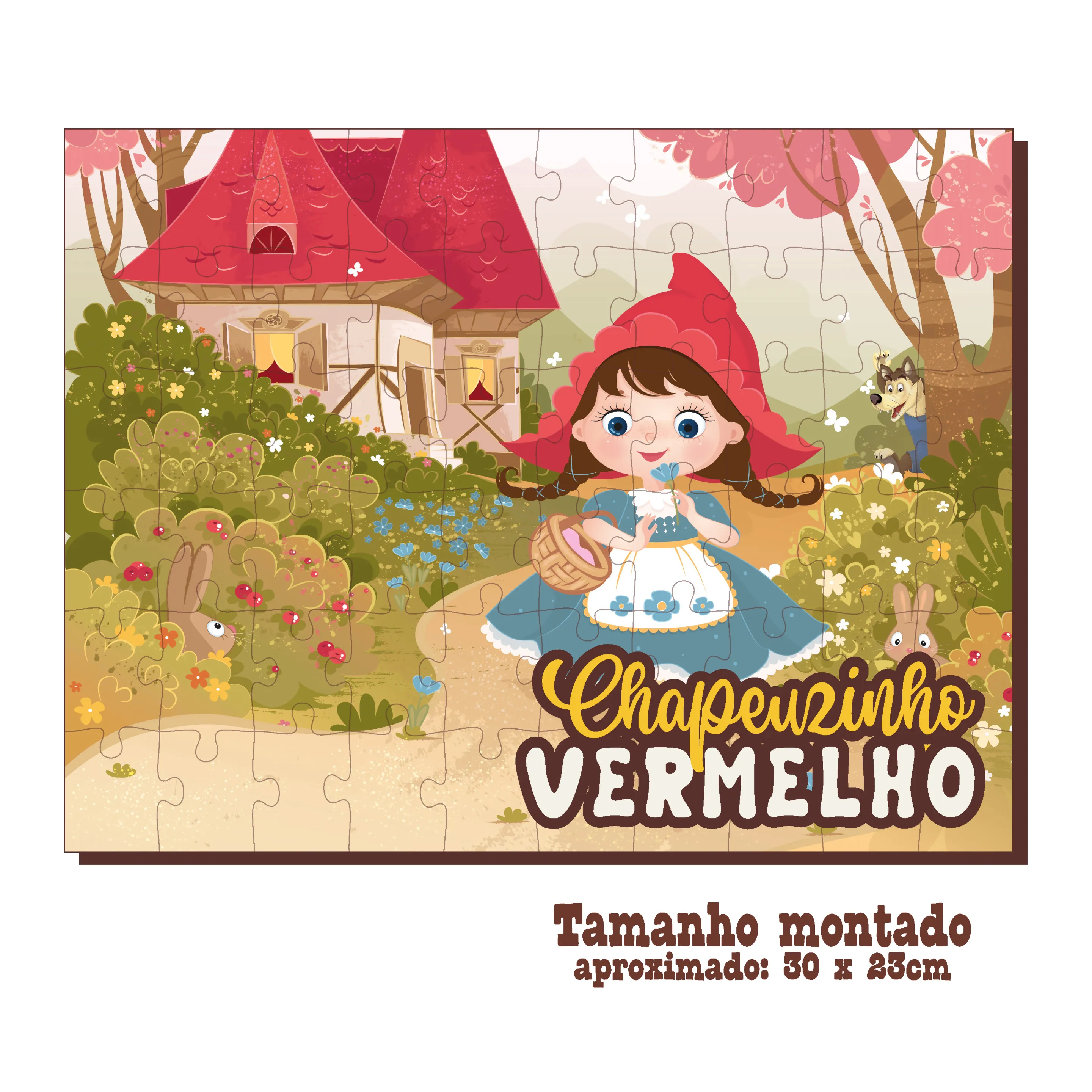 Quebra-Cabeça 60 Peças - Chapeuzinho Vermelho