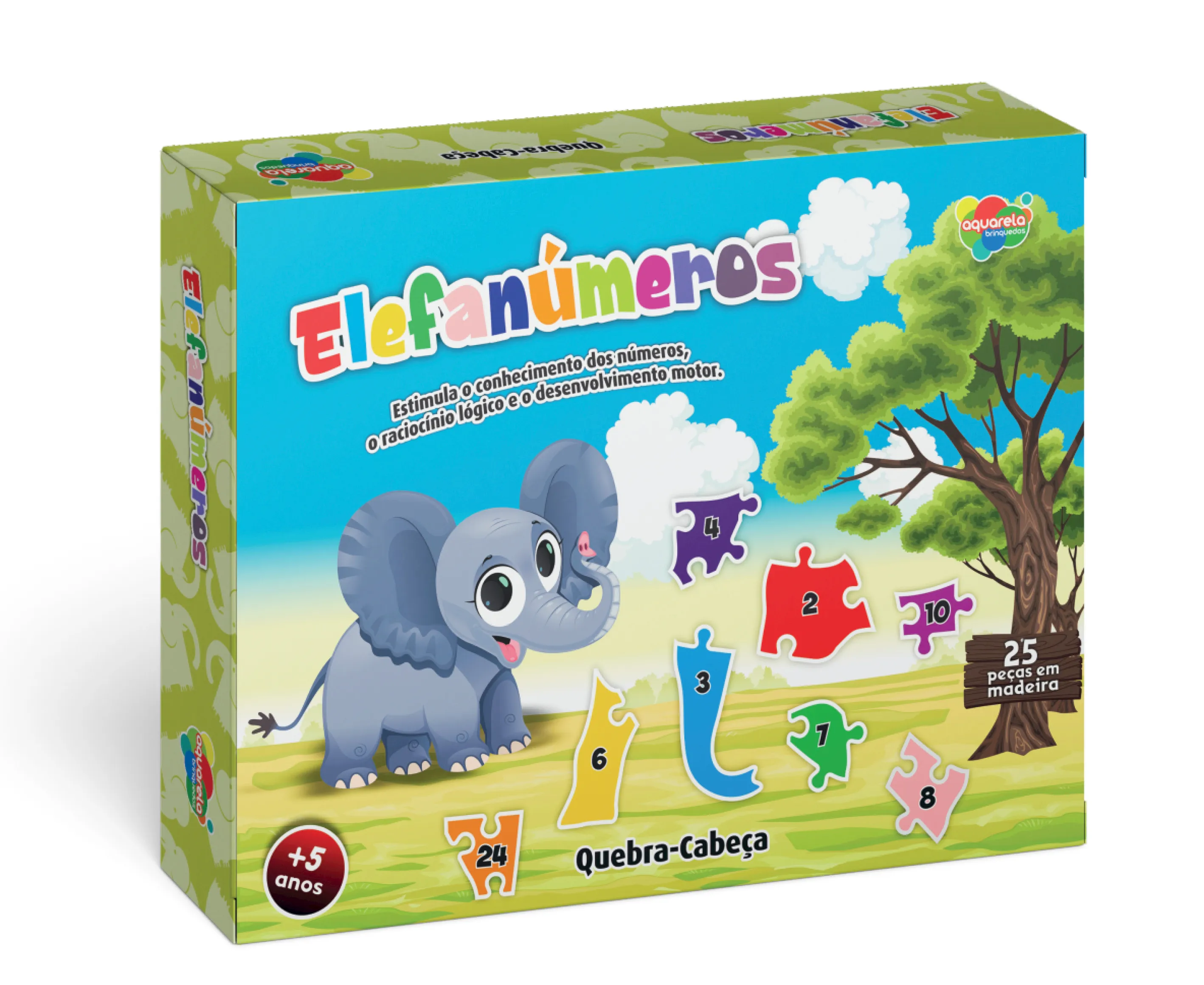 Elefanúmeros - Quebra-Cabeça 25 Peças