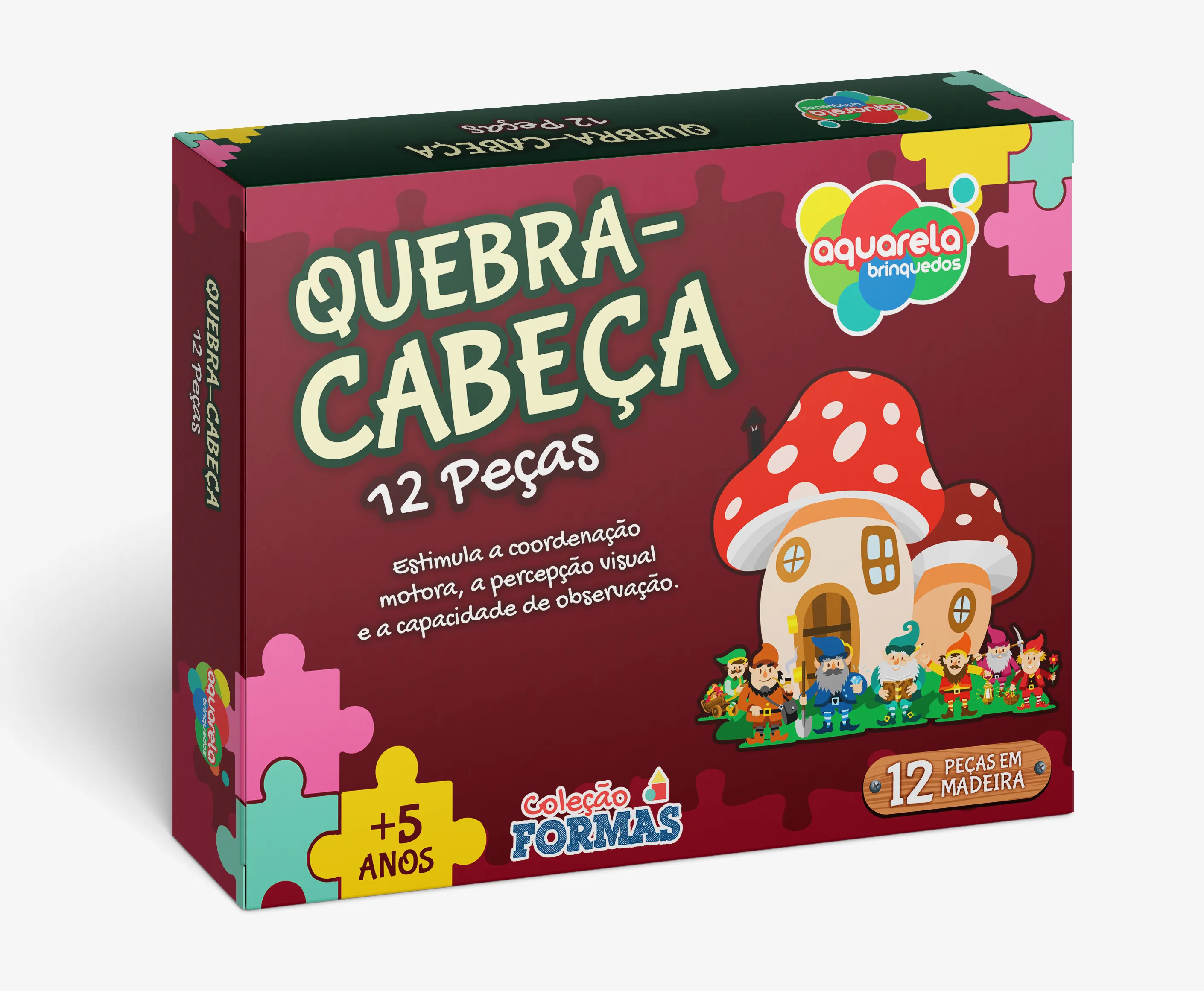 Quebra-Cabeça 12 Peças - Coleção Formas