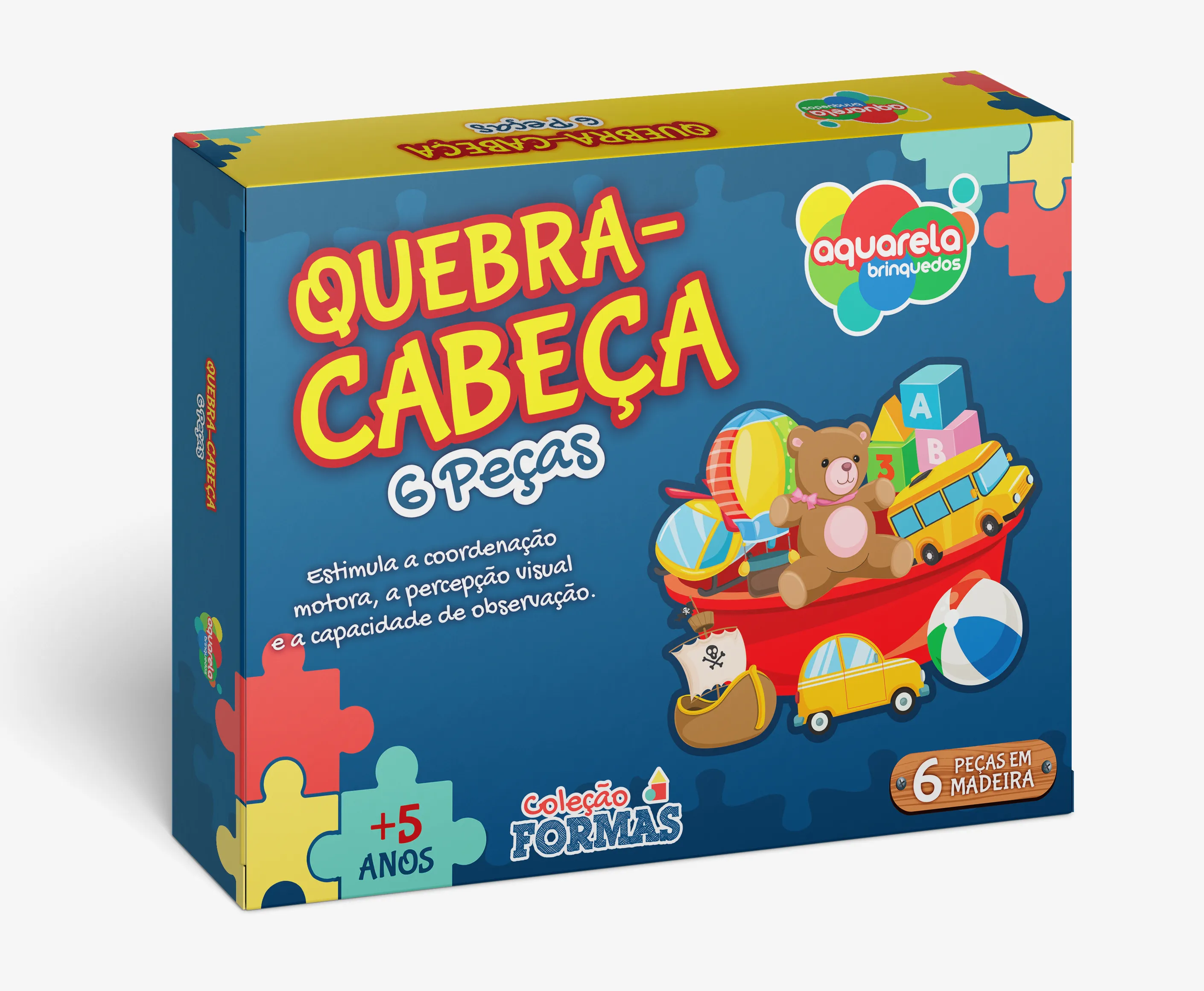 Quebra-Cabeça 6 Peças - Coleção Formas