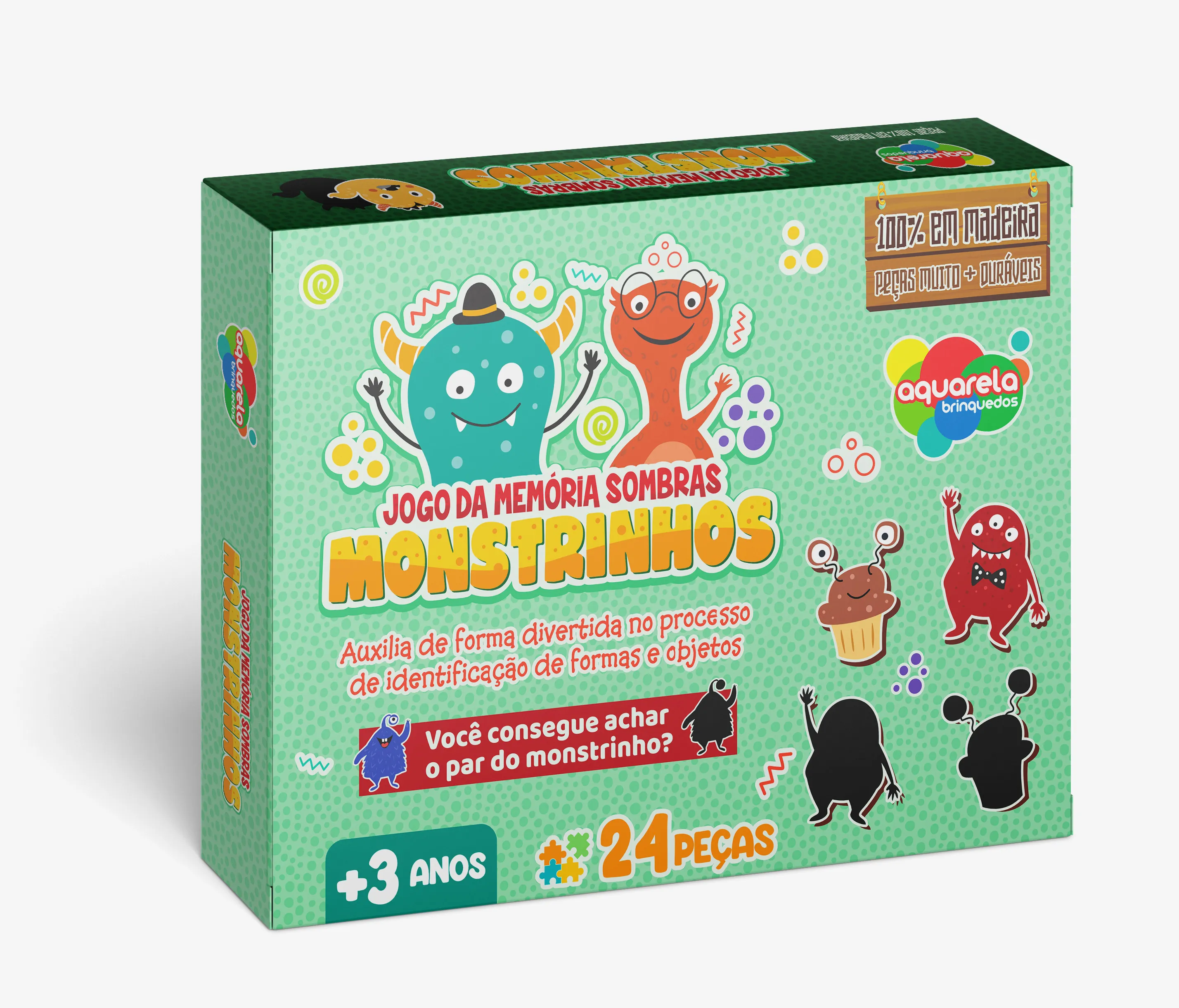 Jogo da Memória Sombras - Monstrinhos