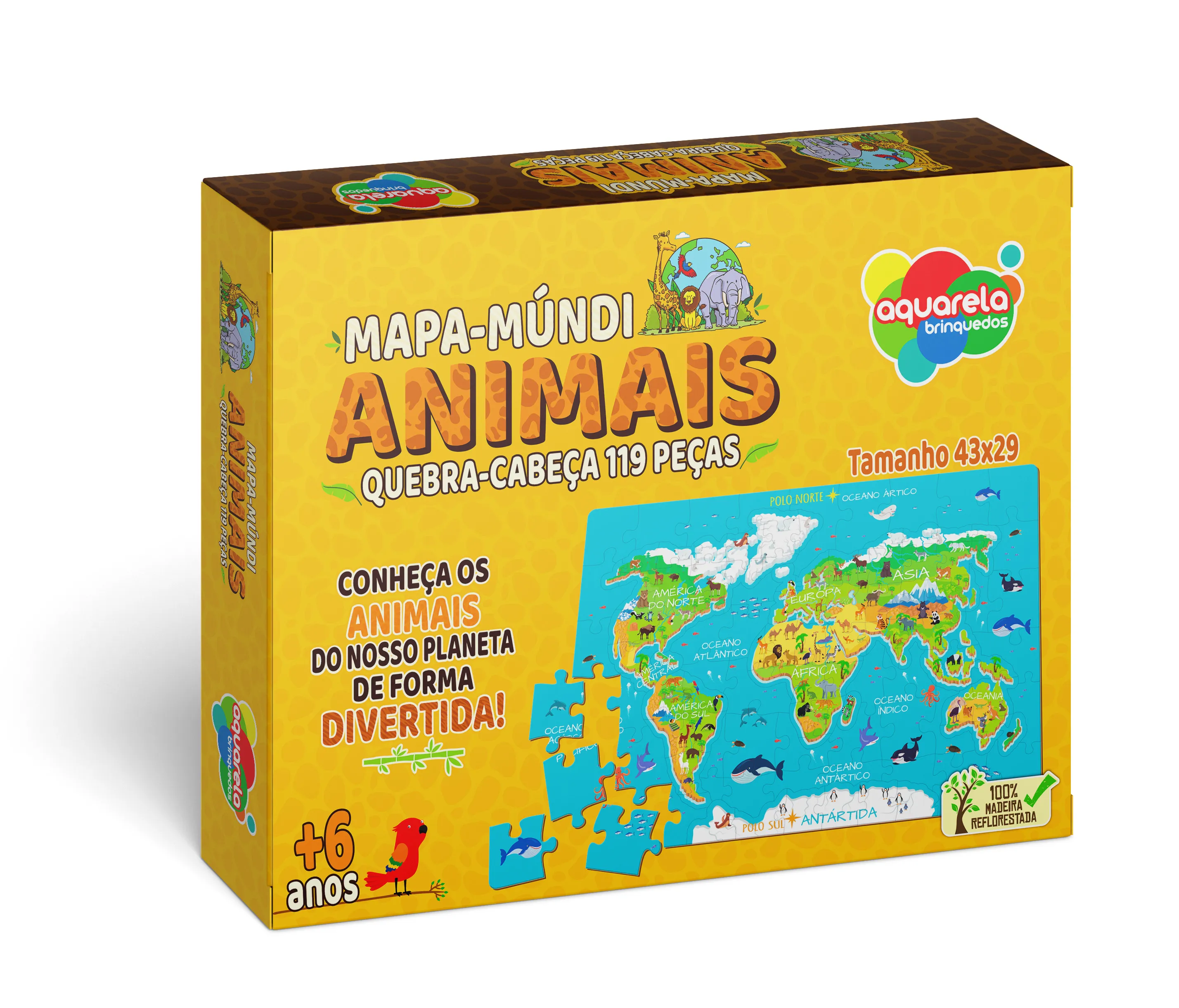 Mapa-Múndi Animais