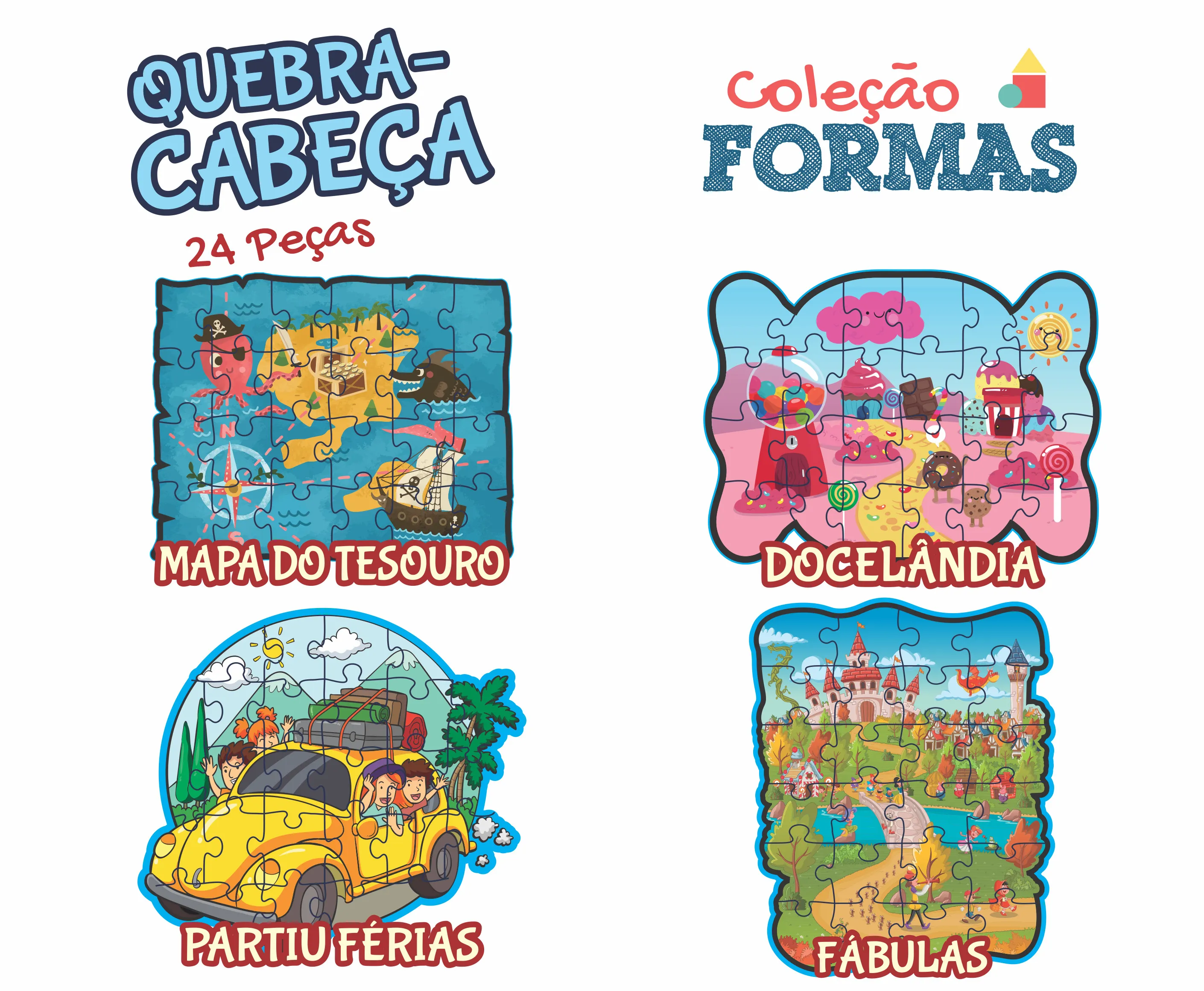 Quebra-Cabeça 24 Peças - Coleção Formas