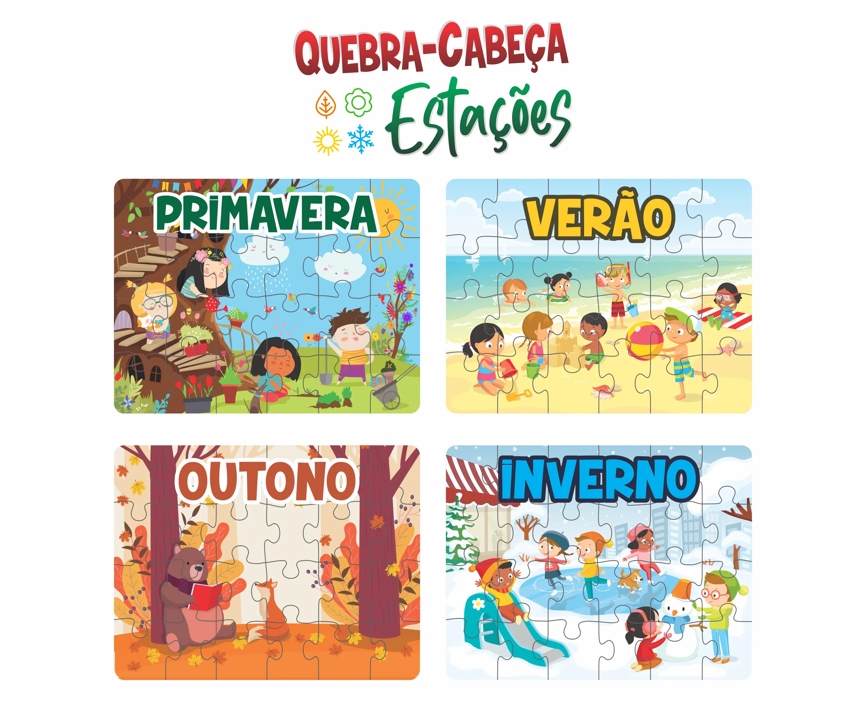 Quebra-Cabeça 24 Peças - Coleção Estações