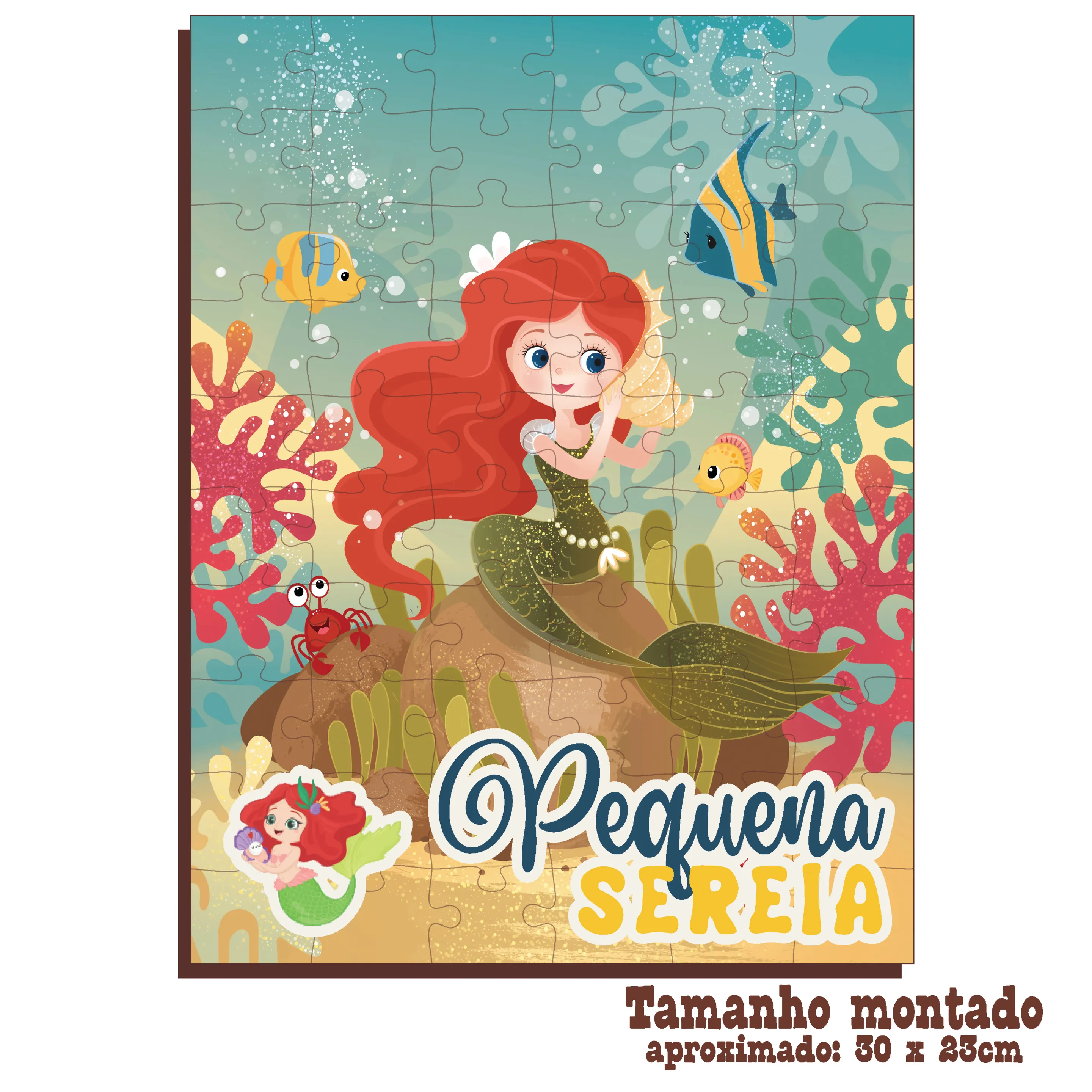 Quebra-Cabeça 72 Peças - Pequena Sereia